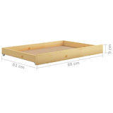 Day Bed Drawers 2 pcs Solid Pinewood 806970
