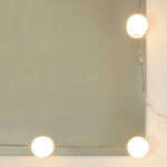 Dressing Table with LED High Gloss White 74.5x40x141 cm 808807