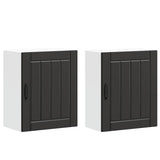 Kitchen Wall Cabinets 2 pcs Lucca Black Engineered Wood 853800