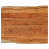 Table Top 100x80x3.8 cm Rectangular Solid Wood Acacia Live Edge 370652