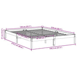 Extra Long Bed Frame without Mattress White 140x210 cm Solid Wood Pine 852407