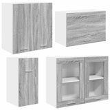 Kitchen Cabinet Set Lyon 8 pcs Grey Sonoma Engineered Wood 3388349