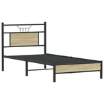 Bed Frame without Mattress Sonoma Oak 80x200 cm Engineered Wood 4106935