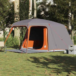 Camping Tent with Porch Dome 5-Person Grey and Orange Waterproof 4009583
