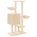 ZNTS Cat Tree with Sisal Scratching Posts Cream 117 cm 172118