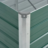 Garden Raised Bed Galvanised Steel 320x80x77 cm Green 44845