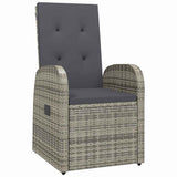 Garden Dining Set with Cushion 9 pcs Grey Poly Rattan 3379498