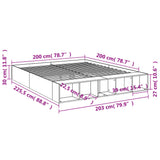 Bed Frame without Mattress Sonoma Oak 200x200 cm 3280540
