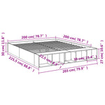 Bed Frame without Mattress Sonoma Oak 200x200 cm 3280540