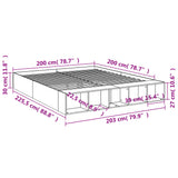 Bed Frame without Mattress Sonoma Oak 200x200 cm 3280540