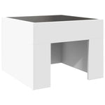 ZNTS Coffee Table with Infinity LED White 40x40x30 cm 847595