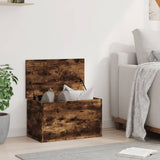Storage Box Smoked Oak 60x35x35 cm Engineered Wood 840678