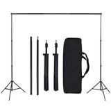Photo Studio Kit with 5 Coloured Backdrops and Adjustable Frame 190205