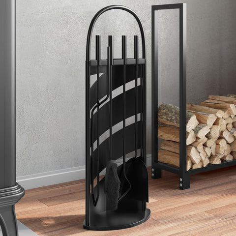 5 Piece Fireplace Tool Set 23x15x66 cm Steel 156378