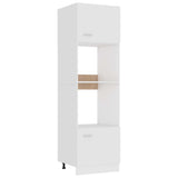Microwave Cabinet Lyon White 60x57x207 cm Engineered Wood 802546