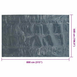 Floating PE Solar Pool Film 800x500 cm Black and Blue 92992