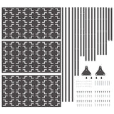 Privacy Screen 100 x 50 x 180 cm Steel Black 868577