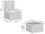 Garden Storage Box Solid Acacia Wood 70.5 x 68.5 x 53.5 cm 901395