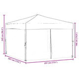 Folding Party Tent with Sidewalls Anthracite 3x3 m 93523