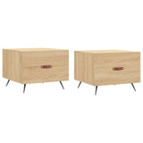 Coffee Tables 2 pcs Sonoma Oak 50x50x40 cm Engineered Wood 829339