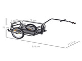 Bike Cargo Trailer Bicycle Trailer Cargo Storage Cart w/ Hitch Cycling Camping Luggage Storage T3398P349475
