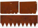 Lawn Edging 20 pcs 103 x 25 cm Steel Rusty 8008405