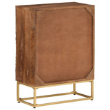 Chest of Drawers 55x30x76 cm Solid Wood Mango and Iron 371995