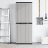 Outdoor Storage Cabinet Grey and Black 65x37x165 cm PP 364201