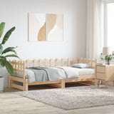Pull-out Day Bed without Mattress 2x cm Solid Wood 840391