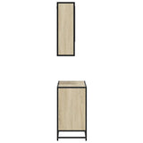 ZNTS 2 Piece Bathroom Furniture Set Sonoma Oak Engineered Wood 3300941