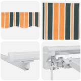 Manual Retractable Awning Green and Yellow 3.5 x 2.5 m 3420247