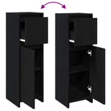 Bathroom Cabinet Black Oak 30 x 30 x 95 cm Engineered Wood 862504