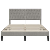 Bed Frame with Headboard Light Grey 180 x 200 cm Velvet 42027694