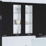 Hanging Cabinet Black Oak 80 x 31 x 100 cm Engineered Wood 884395