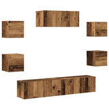 ZNTS 5 Piece TV Cabinet Set Wall-mounted Old Wood 3329207