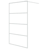 Walk-in Shower Wall White 115x195 cm Clear ESG Glass 152143