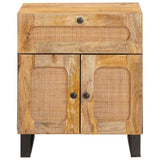 Bedside Cabinet Natural 50 x 33 x 60 cm Solid Mango Wood 4018055