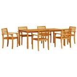 Garden Dining Set 9 pcs Brown Solid Acacia Wood 3375668