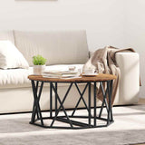 Coffee Table Old Wood 80 x 80 x 42 cm Engineered Wood and Steel 868253