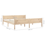 Bed Frame Natural Wood Solid pine wood, plywood Super King 322101