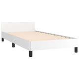 Bed Frame without Mattress White 90x190cm Single Faux Leather 349897
