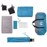 Family Tent Cabin 6-Person Blue Waterproof 4009563