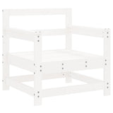 7 Piece Garden Lounge Set White Solid Wood Pine 3186243