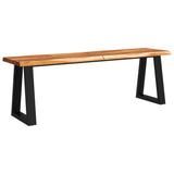 3 Piece Dining Set with Live Edge Solid Wood Acacia 3157525