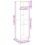 Wardrobe Concrete Grey 50x50x200 cm Engineered Wood 3307786