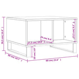 ZNTS Coffee Table High Gloss White 60x50x36.5 cm Engineered Wood 830550