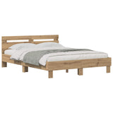 Bed Frame Artisan Oak 120 x 200 cm Engineered Wood 3417314