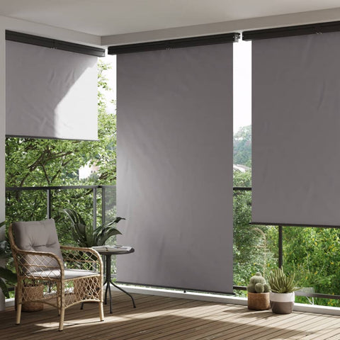 ZNTS Balcony Side Awning Dark Grey 165x250 cm 364607
