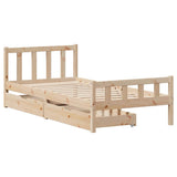 Bed Frame without Mattress 100x200 cm Solid Wood Pine 3301575