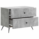 Bedside Cabinet with Drawer Concrete Grey 62 x 34.5 x 47.5 cm 895468